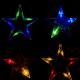 Vánoční dekorace - svítící hvězdy - 150 LED barevná