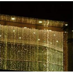 Vánoční osvětlení - světelný závěs - 3x6 m teple bílá 600 LED