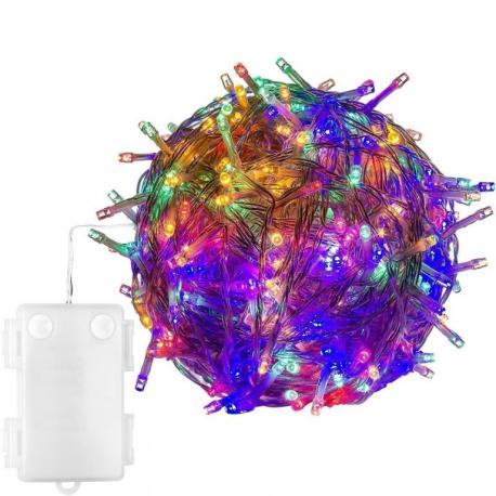 Vánoční LED osvětlení 10 m - barevné 100 LED BATERIE