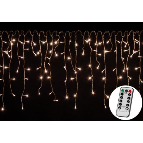 Vánoční světelný déšť 600 LED teple bílá - 150 cm  + ovladač