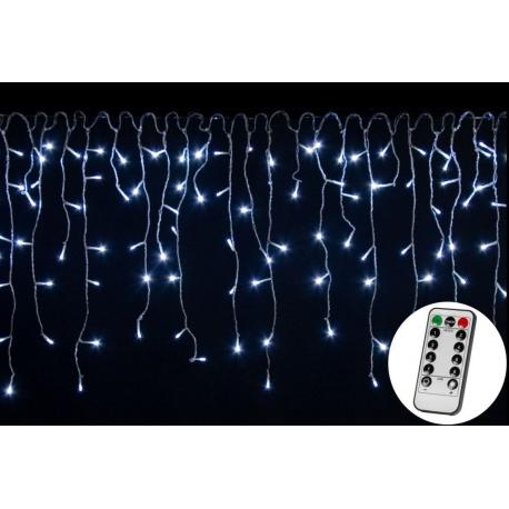 Vánoční světelný déšť 600 LED studená bílá - 150 cm + ovladač