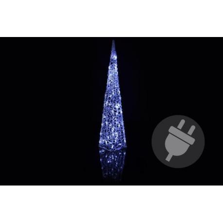 Vánoční dekorace - Akrylový kužel - 90 cm, studeně bílé + trafo
