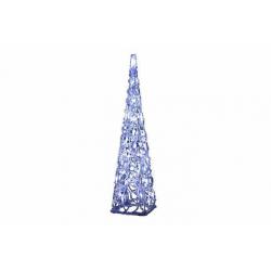 Vánoční dekorace - Akrylový kužel - 60 cm, studeně bílé + trafo