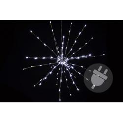 Vánoční osvětlení - meteorický déšť - studená bílá, 120 LED, 60 cm