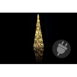 Vánoční dekorace - Akrylový kužel - 60 cm, teple bílé + trafo