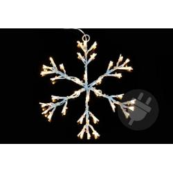 Vánoční LED dekorace - sněhová vločka - 30 cm teple bílá