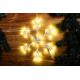 Vánoční LED dekorace - sněhová vločka - 30 cm teple bílá