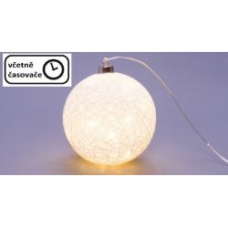 Svítící koule - 30 LED, teple bílá