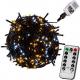 Vánoční osvětlení 5 m - teple/studeně bílá 50 LED + ovladač