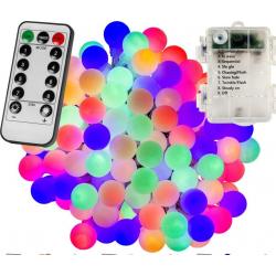 Párty LED osvětlení 5 m - barevné 50 diod - BATERIE