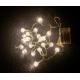 Vánoční světelný řetěz - sněhové hvězdy, teple bílý, 20 LED
