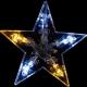 Vánoční řetěz - svítící hvězdy - 150 LED teplá/studená bílá