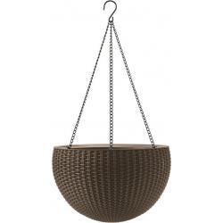 Květináč HANGING SPHERE - hnědý