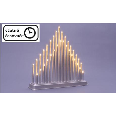 Vánoční dekorace svícen, 33 LED