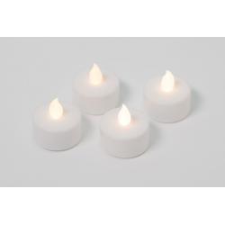 Dekorativní sada - 4 čajové svíčky, bílé