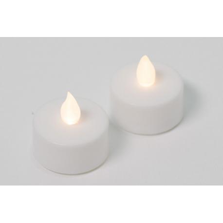 Dekorativní sada - 2 čajové svíčky, bílé