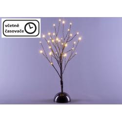Dekorativní LED světelný strom s 32 LED, 40 cm - černý
