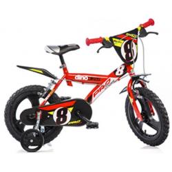 DĚTSKÉ KOLO DINO BIKES 14" - ČERVENÉ