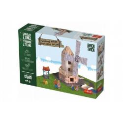 Stavějte z cihel Větrný mlýn stavebnice Brick Trick v krabici 36x25x7cm