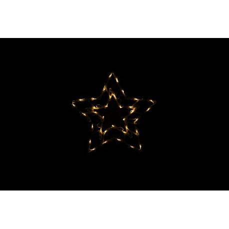 Vánoční LED dekorace do okna - HVĚZDA - 40 cm