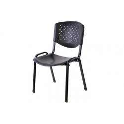 Stohovatelná plastová kancelářská židle - černá
