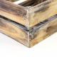 Dřevěná bedýnka VINTAGE DIVERO hnědá - 42 cm x 23 cm