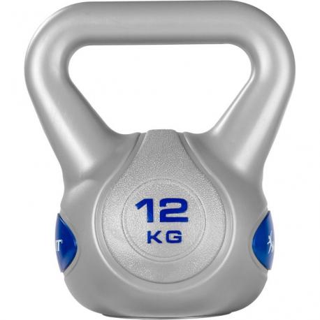 MOVIT Kettlebell činka - 12 kg, šedá/tmavě modrá