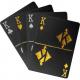Poker karty plastové - černé/zlaté