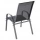Sada 2 ks zahradních stohovatelných židlí - černá