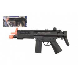 Pistole samopal plast 36cm na baterie se světlem se zvukem na kartě