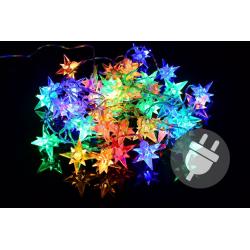 Vánoční LED osvětlení - barevné hvězdy, 40 LED