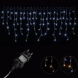 Vánoční světelný déšť - 5 m, 200 LED, studeně bílý