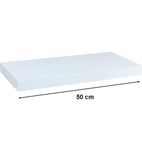 Nástěnná police STILISTA VOLATO - lesklá bílá 50 cm