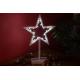 Vánoční dekorace - hvězda na stojánku, 38 cm, 20 LED