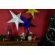 Vánoční hvězda s časovačem 60 cm, 10 LED, modrá