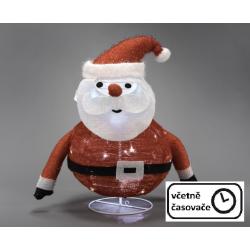 Vánoční dekorace - Santa Claus, 30 LED, 58 cm