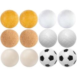 Exkluzivní sada 12 míčků ke stolnímu fotbálku - různé materiály, 35 mm