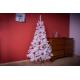 Umělý vánoční strom s třpytivým efektem - 120 cm, bílý