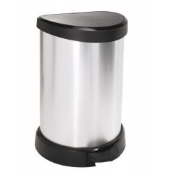 Odpadkový koš pedálový DECOBIN 20l stříbrná CURVER