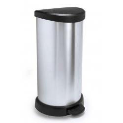 Odpadkový koš DECOBIN 40l stříbrný CURVER
