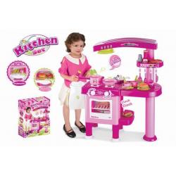 Dětská kuchyňka G21 velká s příslušenstvím růžová