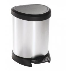 Odpadkový koš pedálový DECOBIN 5l stříbrný CURVER