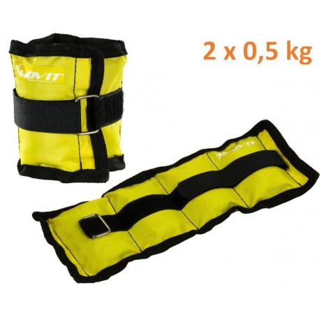 MOVIT zátěžové manžety, 2 x 0,5 kg žlutá