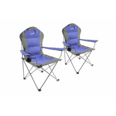 Set skládací kempingová židle Divero Deluxe 2 kusy