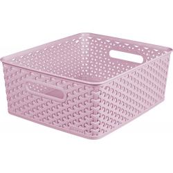 Košíček  box - M - růžový CURVER