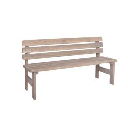 Zahradní dřevěná masivní lavice VIKING šedá - 150 cm