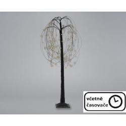 Vánoční dekorace - světelný strom - smuteční vrba, 150 cm, 96 LED