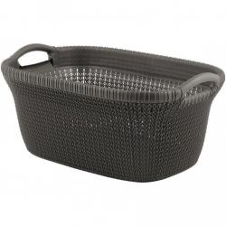 Koš na čisté prádlo KNIT - 47L - hnědý CURVER