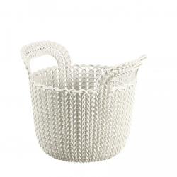 kulatý košík KNIT 3L - krémový CURVER
