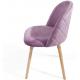 Sada jídelních židlí sametové, fialové, 2 ks